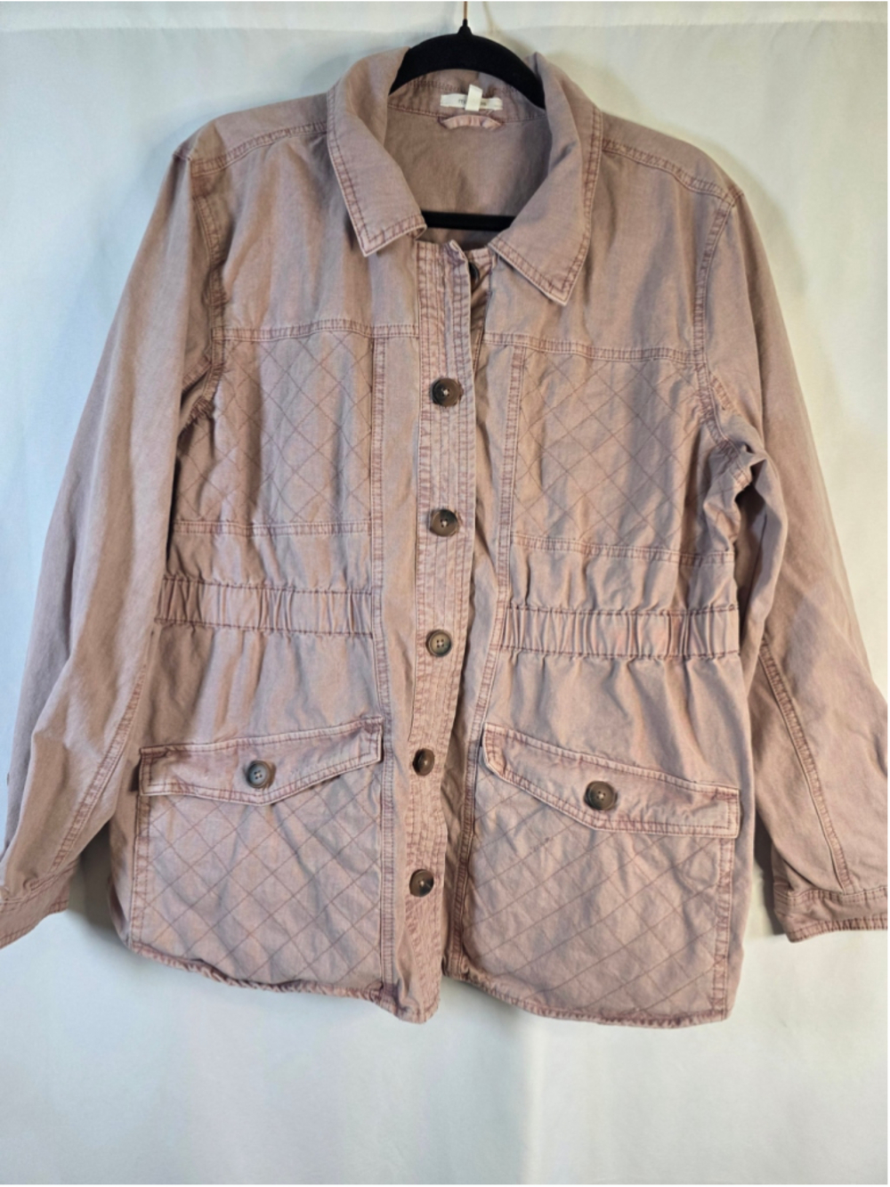Women's Maurices Utility Jacket XL Pink Quilted Cotton